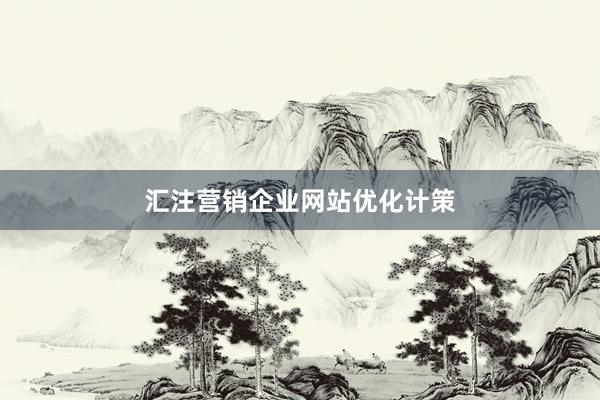 汇注营销企业网站优化计策